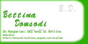 bettina domsodi business card